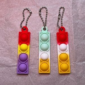 3 New Popping Fidget Keychains